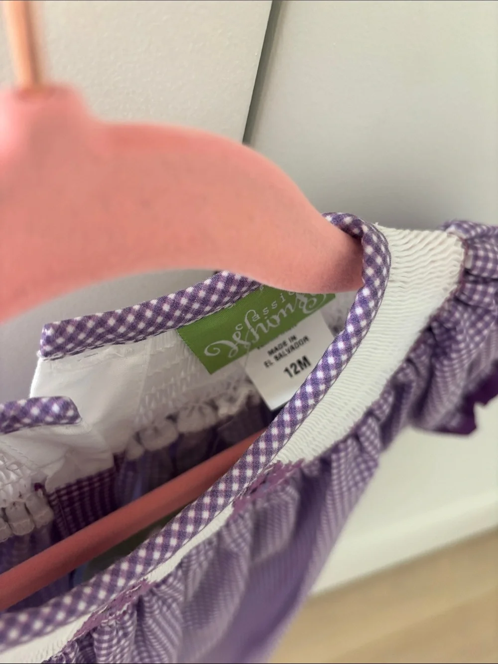 TCU Purple Smocked Girls Dress
